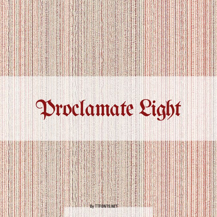Proclamate Light example